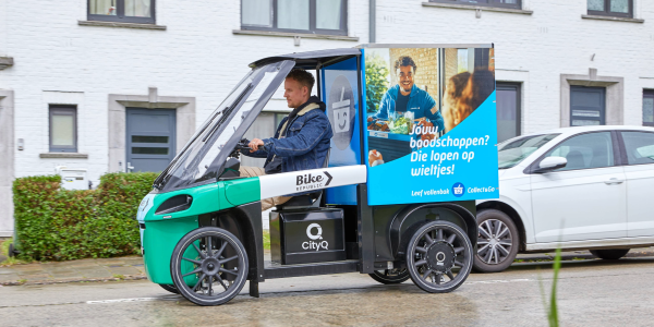 Collect&Go levert in Gent voortaan boodschappen aan huis met één van onze CityQ-cargofietsen